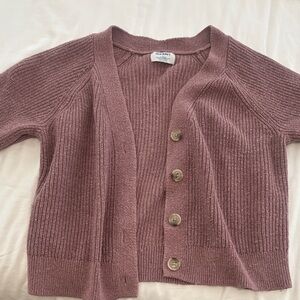 Old Navy Women’s Mauve Button-Front Ribbed Cardigan